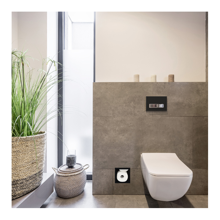WALL-BOX PAPER-3 Black - Magazynek na papier czarny – Balneo