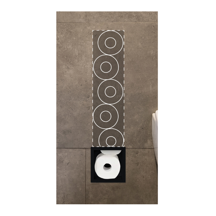 WALL-BOX PAPER-3 Black - Magazynek na papier czarny – Balneo