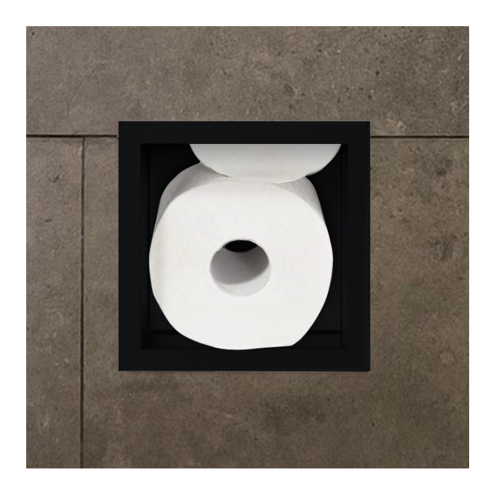 WALL-BOX PAPER-3 Black - Magazynek na papier czarny – Balneo