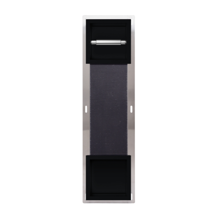 WALL-BOX PAPER 2 Black - Magazynek z podajnikiem papieru czarny