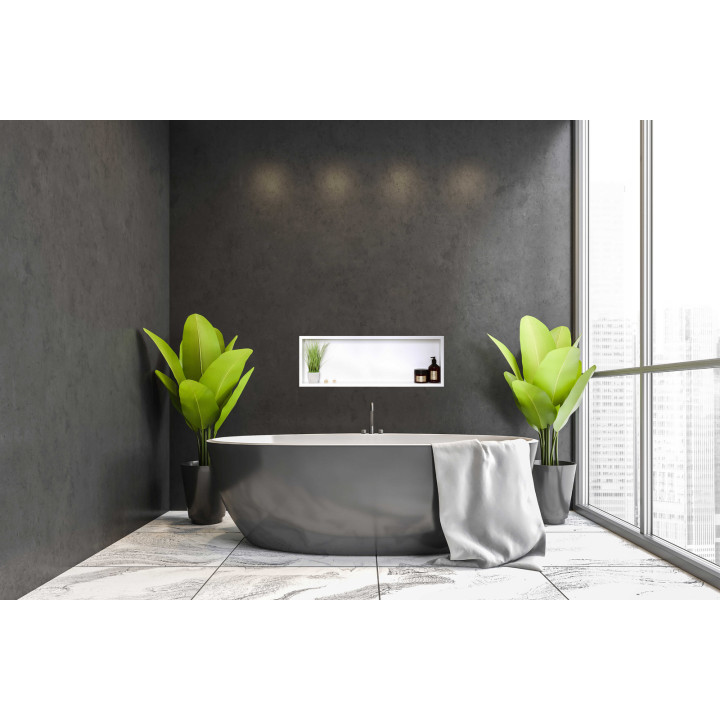 WALL-BOX ONE White - Półka pojedyncza biała 90x30x10 cm – Balneo