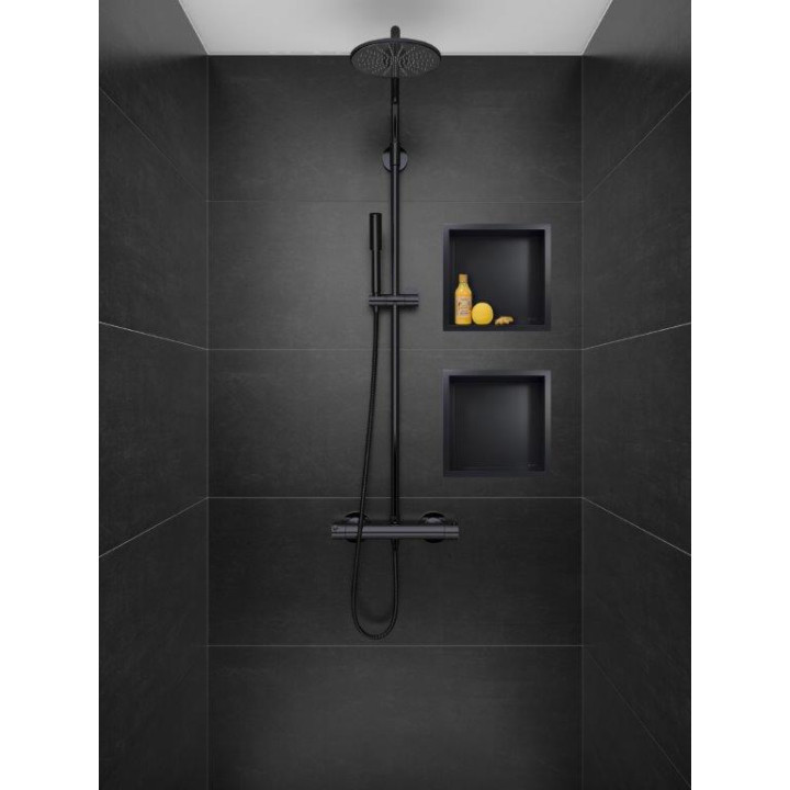 WALL-BOX ONE Black - Półka pojedyncza czarna 30x30x7 cm – Balneo