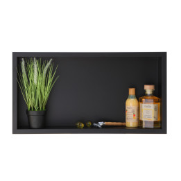 WALL-BOX ONE Black - Półka pojedyncza czarna 60x30x10 cm – Balneo