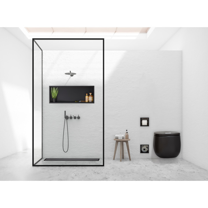 WALL-BOX ONE Black - Półka pojedyncza czarna 90x30x7 cm – Balneo