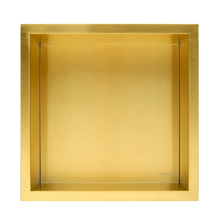 WALL-BOX ONE Gold / Brass - Półka pojedyncza złota 30x30x10 cm