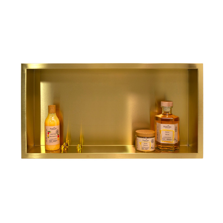 WALL-BOX ONE Gold / Brass - Półka pojedyncza złota 60x30x10 cm