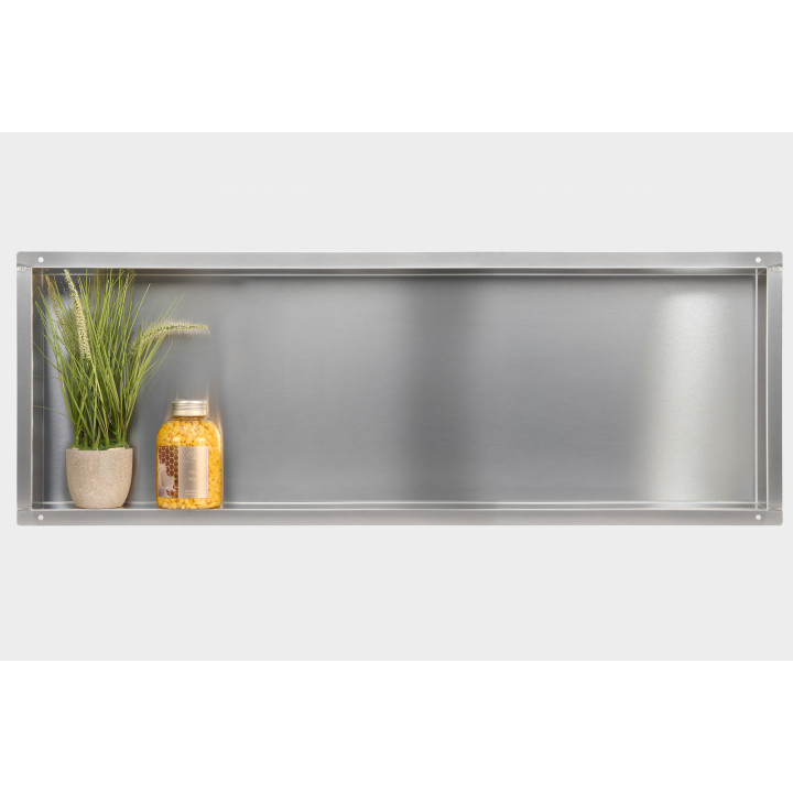 WALL-BOX NO RIM - Półka wnękowa bezramkowa INOX 90x30x7 cm