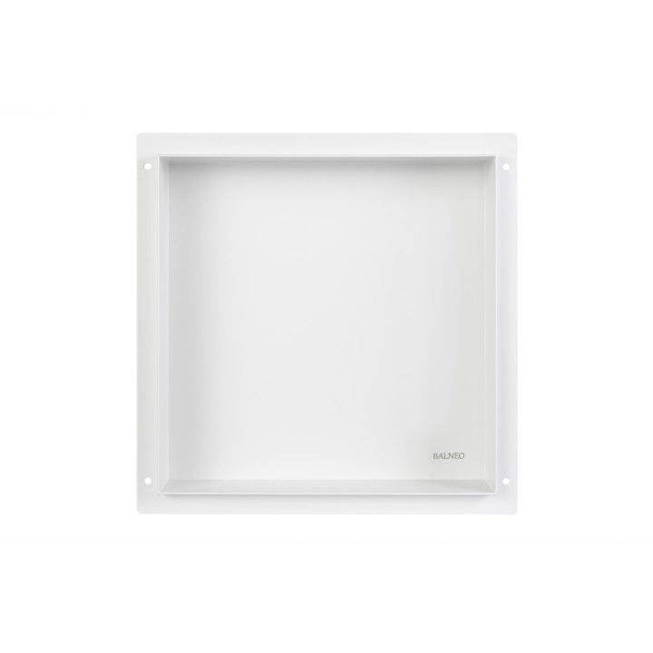 WALL-BOX No Rim White - Półka wnękowa bezramkowa biała 30x30x10