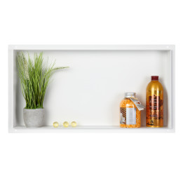 WALL-BOX No Rim White - Półka wnękowa bezramkowa biała 60x30x10