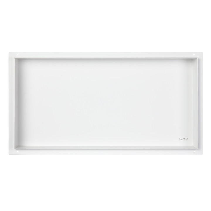 WALL-BOX No Rim White - Półka wnękowa bezramkowa biała 60x30x10