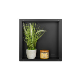 WALL-BOX No Rim Black - Półka wnękowa bezramkowa czarna 30x30x7