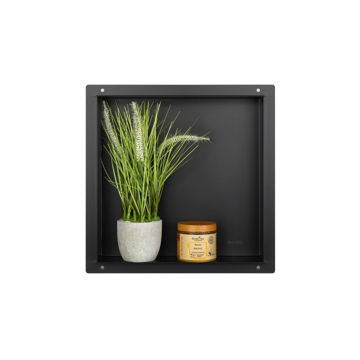 WALL-BOX No Rim Black - Półka wnękowa bezramkowa czarna 30x30x10