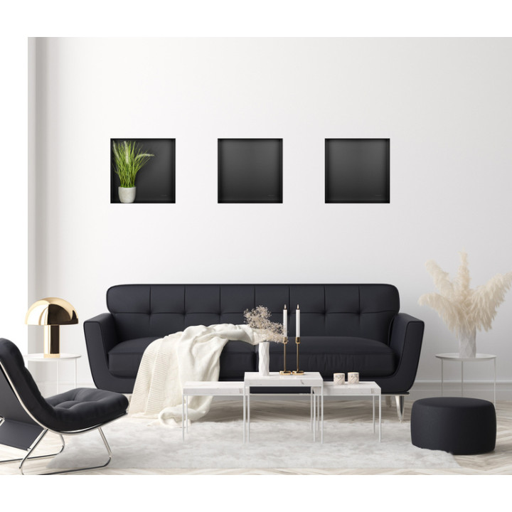 WALL-BOX No Rim Black - Półka wnękowa bezramkowa czarna 30x30x10