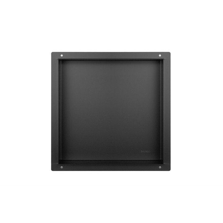 WALL-BOX No Rim Black - Półka wnękowa bezramkowa czarna 30x30x10
