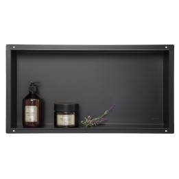 WALL-BOX No Rim Black - Półka wnękowa bezramkowa czarna 60x30x7