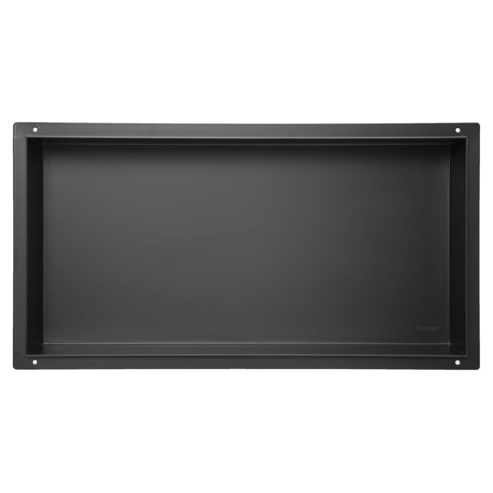 WALL-BOX No Rim Black - Półka wnękowa bezramkowa czarna 60x30x7
