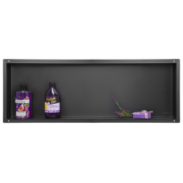 WALL-BOX No Rim Black - Półka wnękowa bezramkowa czarna 90x30x10