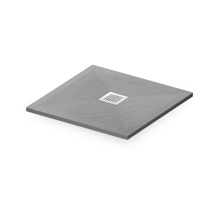 Stone Tray - Brodzik kompozytowy "F" Jasnoszary 90X90x2,5