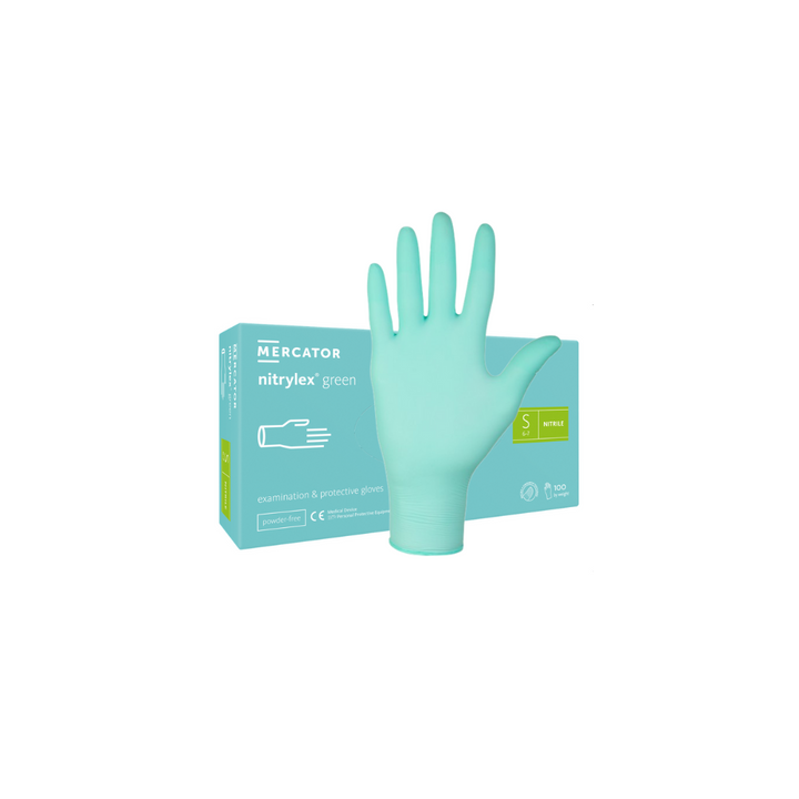 Rękawice nitrylowe zielone Mercator Nitrylex Green Basic rozmiar
