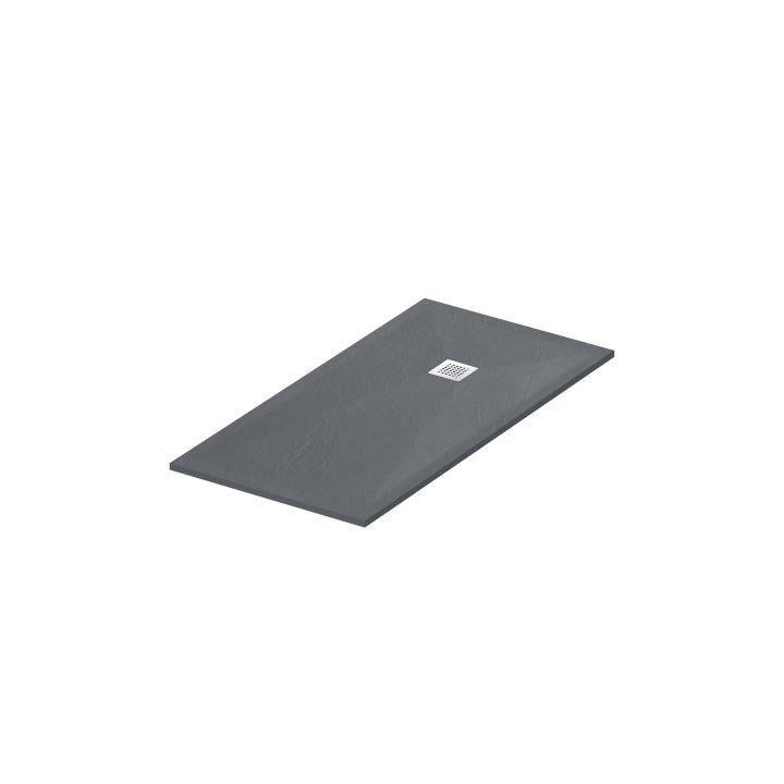 Stone Tray - Brodzik kompozytowy "F" Ciemnoszary 80x100x2,5