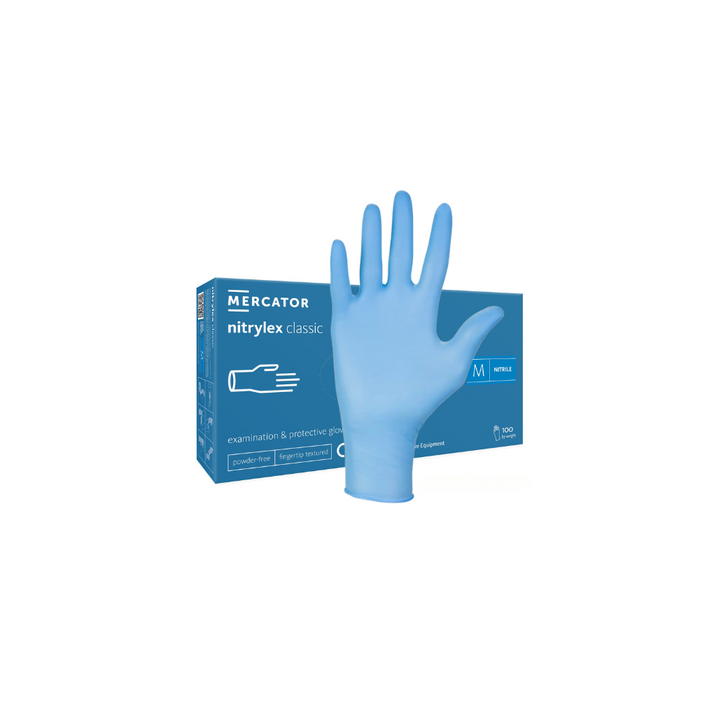 Rękawice nitrylowe niebieskie Mercator Nitrylex Classic Blue