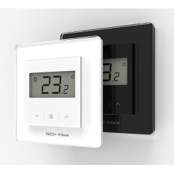 Przewodowy doramkowy szklany regulator temperatury Sinum FR-S2 biały