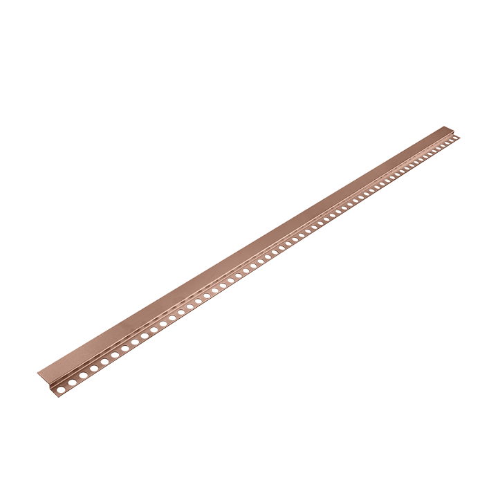 Listwa spadkowa podłogowa czołowa 130 cm miedziana – Balneo