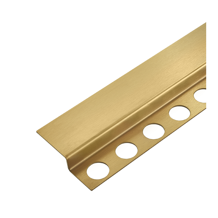 Listwa spadkowa podłogowa czołowa 130 cm złota