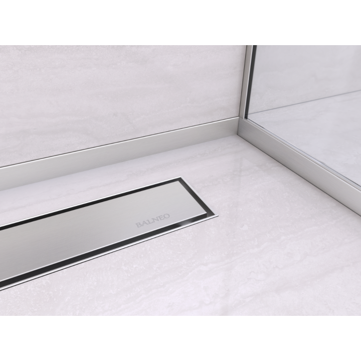 Listwa spadkowa podłogowa czołowa 130 cm inox – Balneo
