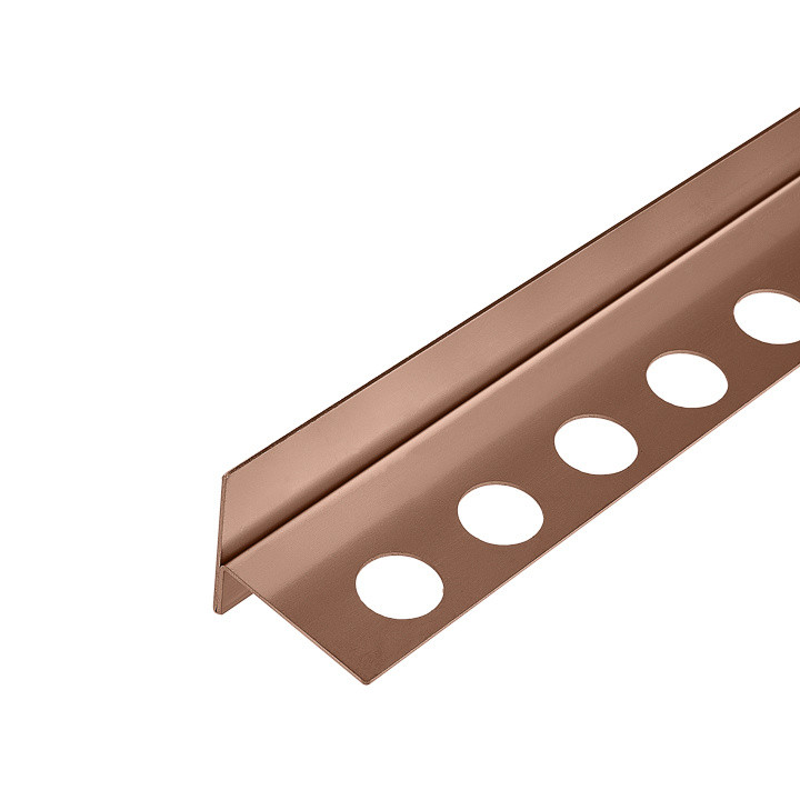 Listwa spadkowa podłogowa prawa 120 cm miedziana – Balneo