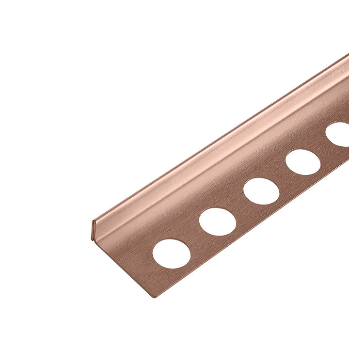 Listwa spadkowa podłogowa prawa 120 cm miedziana – Balneo