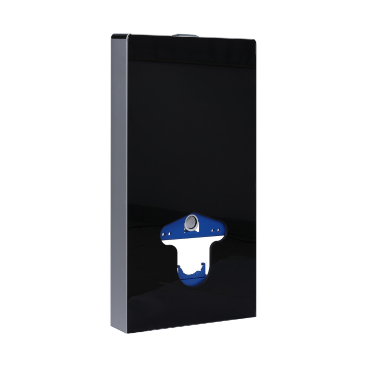 Stelaż natynkowy WC szklany czarny Fix-Frame Glass Black – Balneo