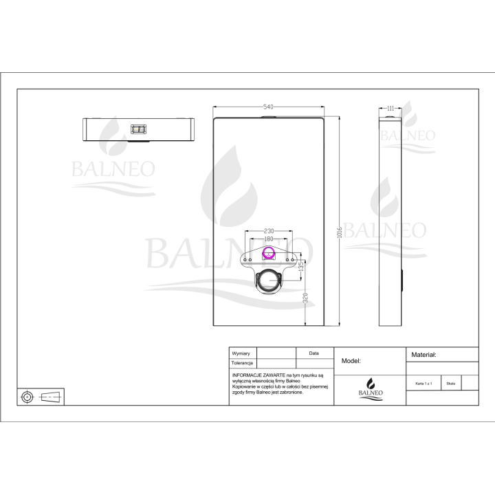 Stelaż natynkowy WC szklany czarny Fix-Frame Glass Black – Balneo