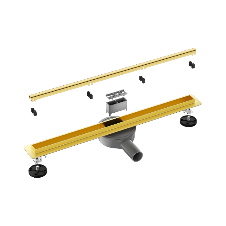 Slim&Low ProLine Gold Odpływ liniowy 80 cm złoty – Balneo