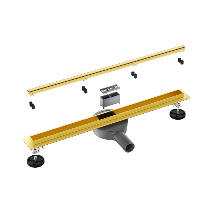 Slim&Low ProLine Mirror Gold Odpływ liniowy 70 cm złoty lustrzany