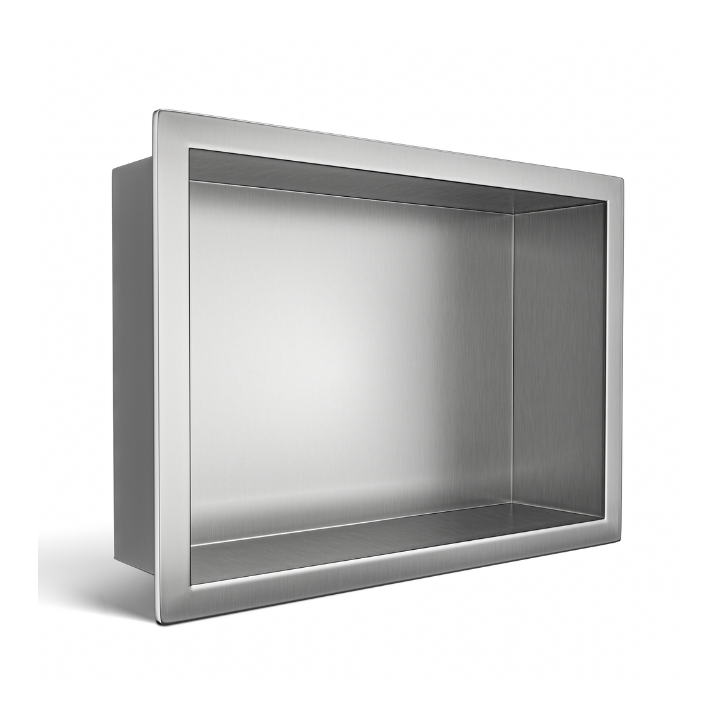 WALL-BOX ONE Inox Półka wnękowa ze stali nierdzewnej 30x20x10 cm