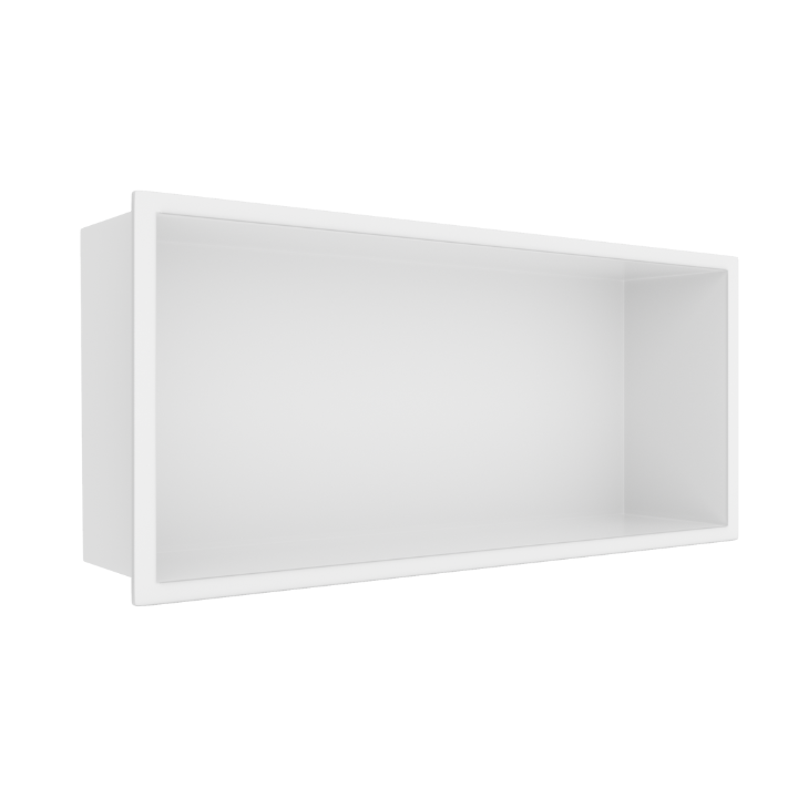 WALL-BOX ONE White Półka wnękowa ze stali nierdzewnej biała