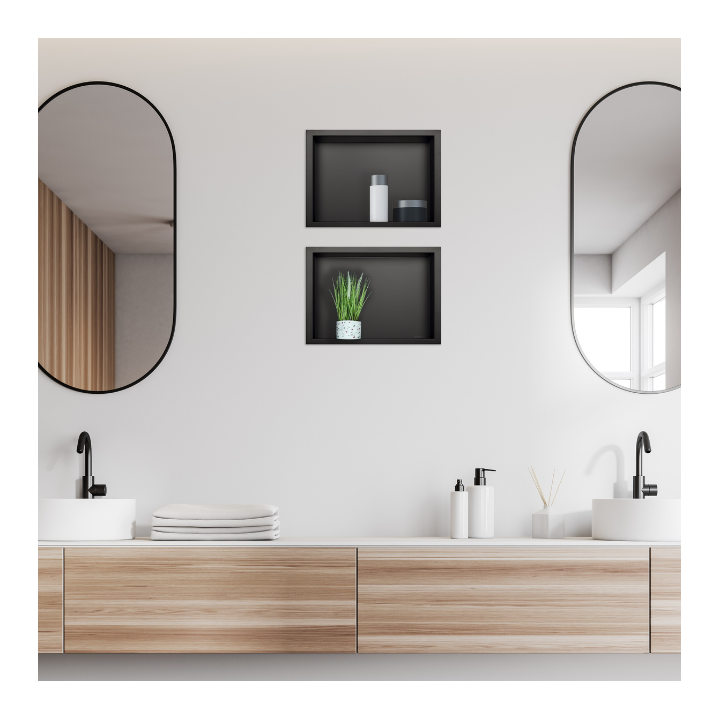 WALL-BOX ONE Black Półka wnękowa ze stali nierdzewnej czarna