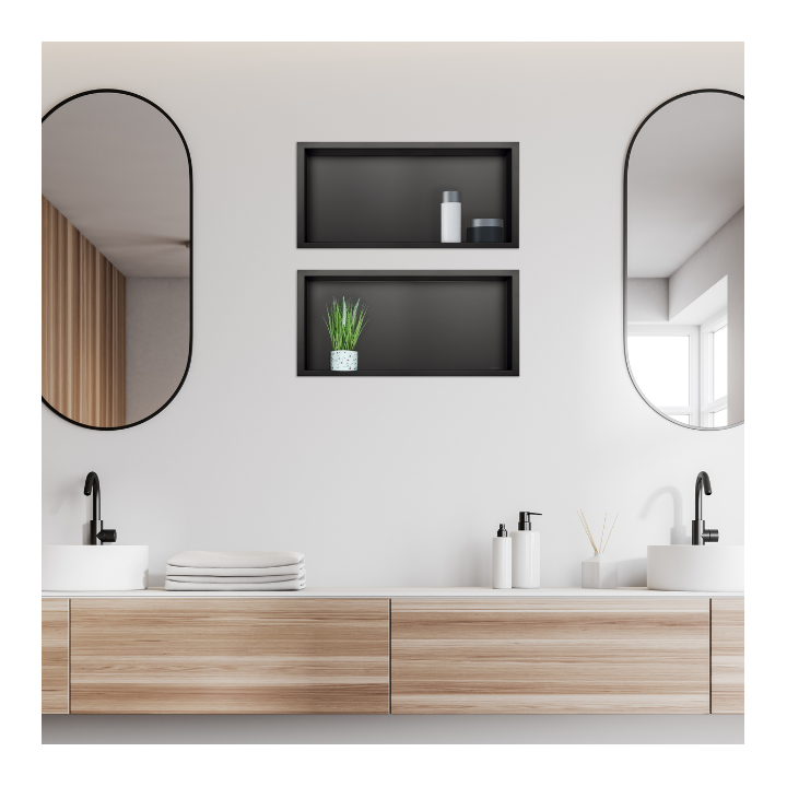 WALL-BOX ONE Black Półka wnękowa ze stali nierdzewnej czarna