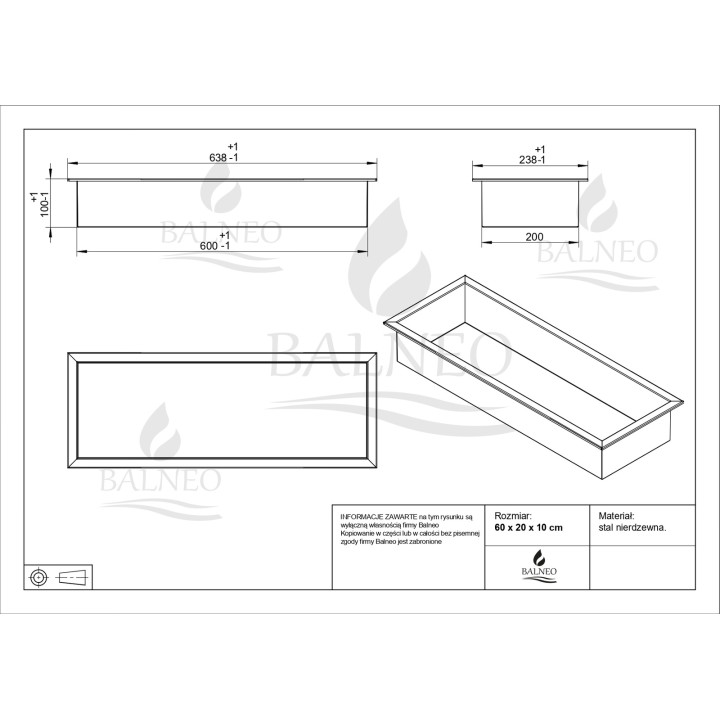 WALL-BOX ONE Black Półka wnękowa ze stali nierdzewnej czarna