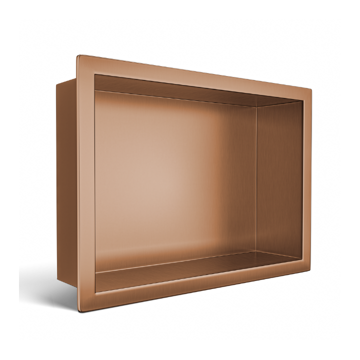 WALL-BOX ONE Copper Półka wnękowa ze stali nierdzewnej miedziana