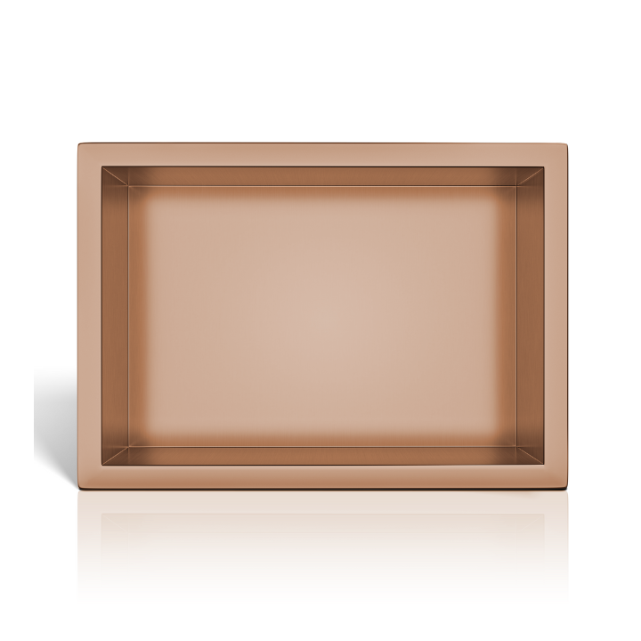 WALL-BOX ONE Copper Półka wnękowa ze stali nierdzewnej miedziana