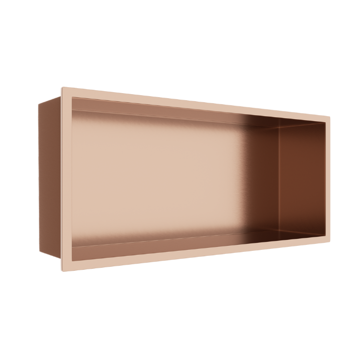 WALL-BOX Copper Gold Półka wnękowa ze stali nierdzewnej miedziana
