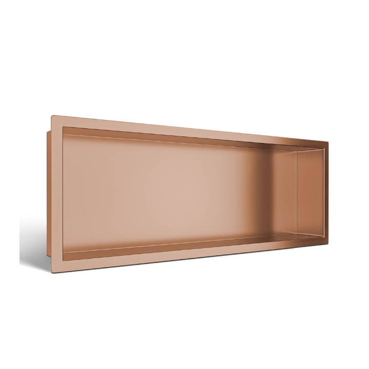 WALL-BOX ONE Copper Półka wnękowa ze stali nierdzewnej miedziana