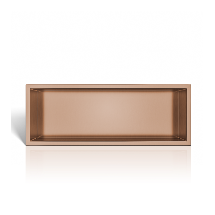 WALL-BOX ONE Copper Półka wnękowa ze stali nierdzewnej miedziana