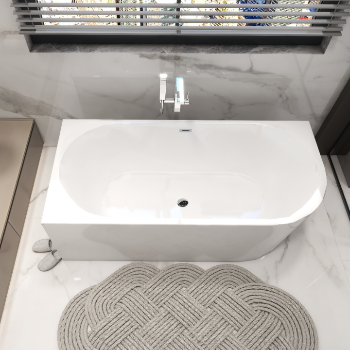 Wanna wolnostojąca narożna prawa AVOLA WHITE - 170 x 80 cm
