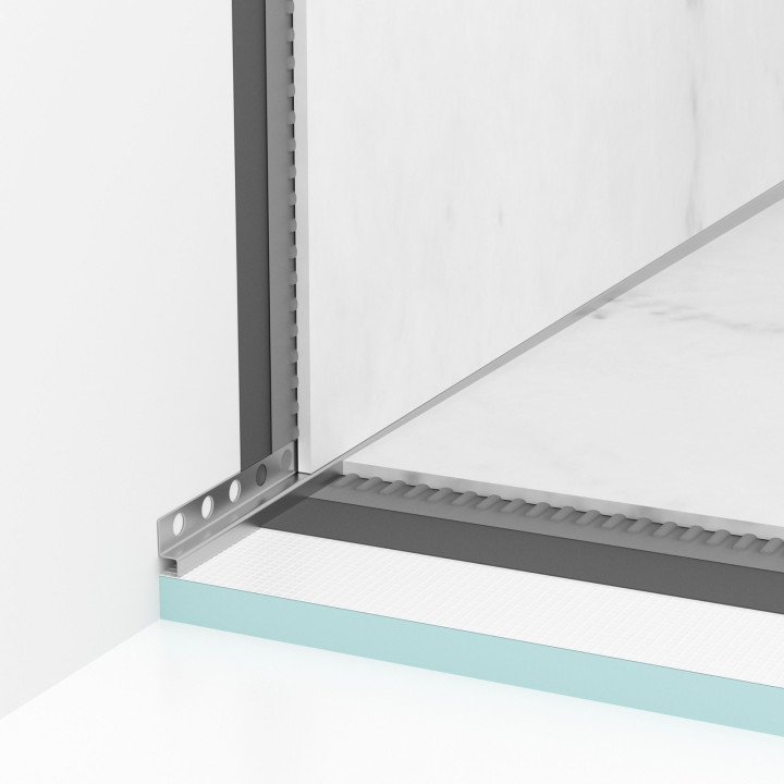 Listwa spadkowa przyścienna lewa 120 cm inox – Balneo