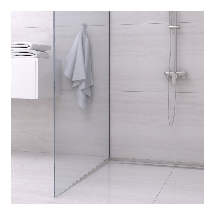 Listwa spadkowa przyścienna lewa 120 cm inox – Balneo