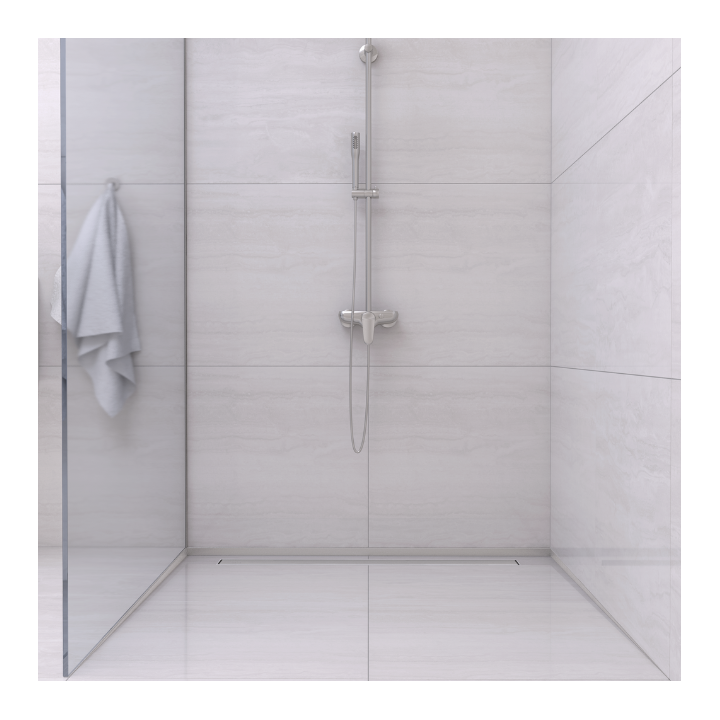 Listwa spadkowa przyścienna lewa 120 cm inox – Balneo