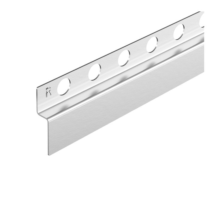 Listwa spadkowa przyścienna prawa 120 cm inox